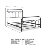Signature Design by Ashley Nashburg Industrial Farmhouse Metal Bed, Full, Matte Black Signature Design by Ashley