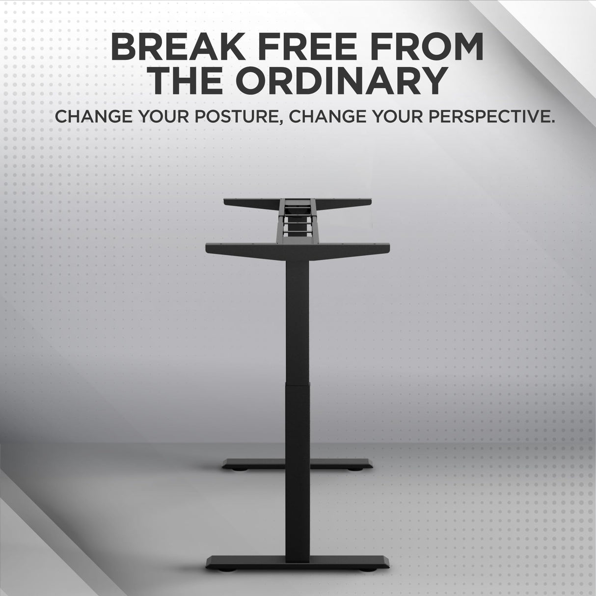 Rise Up Dual Motor Electric Standing Desk Adjustable Height Desk 60x30 Large Computer Standing Desk, Sit Stand Up Desk Raising Desk, Home Office Desk Uncaged Ergonomics