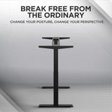 Rise Up Dual Motor Electric Standing Desk Adjustable Height Desk 60x30 Large Computer Standing Desk, Sit Stand Up Desk Raising Desk, Home Office Desk Uncaged Ergonomics