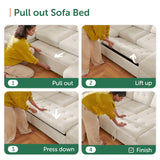 HONBAY Sleeper Sectional Sofa with Pull Out Bed, U Shaped Sectional Sleeper Couch with Storage Chaise, Convertible Sectional Sleeper Sofa Bed, Beige HONBAY