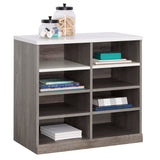 Sauder Craft Pro Series Open Storage Cabinet, L: 32.05" x W: 17.68" x H: 30.0", Mystic Oak Sauder