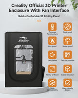 Creality Official 3D Printer Enclosure With Fan Interface Fireproof and Dustproof Constant Temperature Dust Cover 480*600*720mm for Ender 3/Ender 3V2/Ender 3S/S1/S1 Pro/Ender 3Pro/Ender 3 Neo/3 V2 Neo Creality