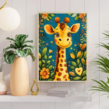 Auremi Giraffe Diamond Art Painting Kits for Adults Beginners, DIY 5D Animal Diamond Art Paint with Round Diamonds Cartoon Full Drill Gem Art Painting Kit for Home Wall Decor Gifts 30×40cm Auremi