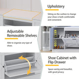 Maupvit Hall Tree with Bench and Shoe Storage, Coat Rack with Shoe Bench, 6 Shoe Cubbies, 4 Coat Hooks, LED Lights and Adjustable Shelf, Entryway Hall Tree, Shoe Bench with Soft Cushion for Hallways Maupvit