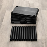 POMILER 4-Shelf Plastic Storage Shelves 200lb Capacity 22" W x 14" D x 47" H Shelving Unit Storage Organizer for Bathroom, Laundry, Garage & Home, Storage Rack - Black POMILER