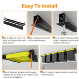 BEAMNOVA Overhead Garage Storage Rack, Heavy Duty Ceiling Storage System for Garages, Sheds, Storerooms Overhead Bin Storage (6 PCS, for 5 Bins) BEAMNOVA