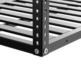 3x8ft Overhead Garage Storage Rack,Adjustable Ceiling Mounted Storage Racks,Heavy Duty Cold Rolled Steel Storage Rack,Ceiling Mount Storage Shelves,750LBS Weight Capacity,for Shop Shed Home (Black) Hikarinowa