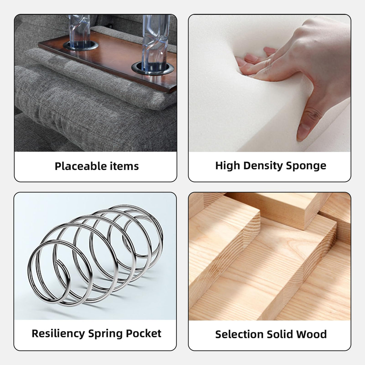 GlasFlength L Shaped Sectional Sofa with Ottoman, Nail-Head Design Leather Right Facing Modern Couches with Cup Holder for Living Room, Bedroom, Office, Black Leather GlasFlength