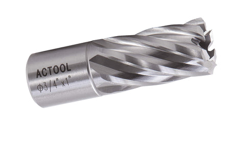 ACTOOL 3/4" Diameter × 1" Depth of Cut HSS ANNULAR Cutter with 3/4'' Weldon Shank ACTOOL