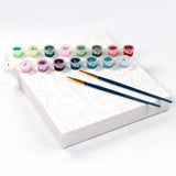 Bright Stripes Paint by Numbers Kit for Kids: Easy to Follow Paint by Numbers Canvas with Frame Kids Paint Kit (Paint by Numbers Moonlit Unicorn) Bright Stripes