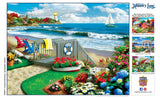 MasterPieces - 300 Piece Jigsaw Puzzle, Large EZ Grip Shapes, Coastal Getaway, Fun for Adults, Seniors, Family, Kids, Non-Glare Finish, 18"x24" Masterpieces