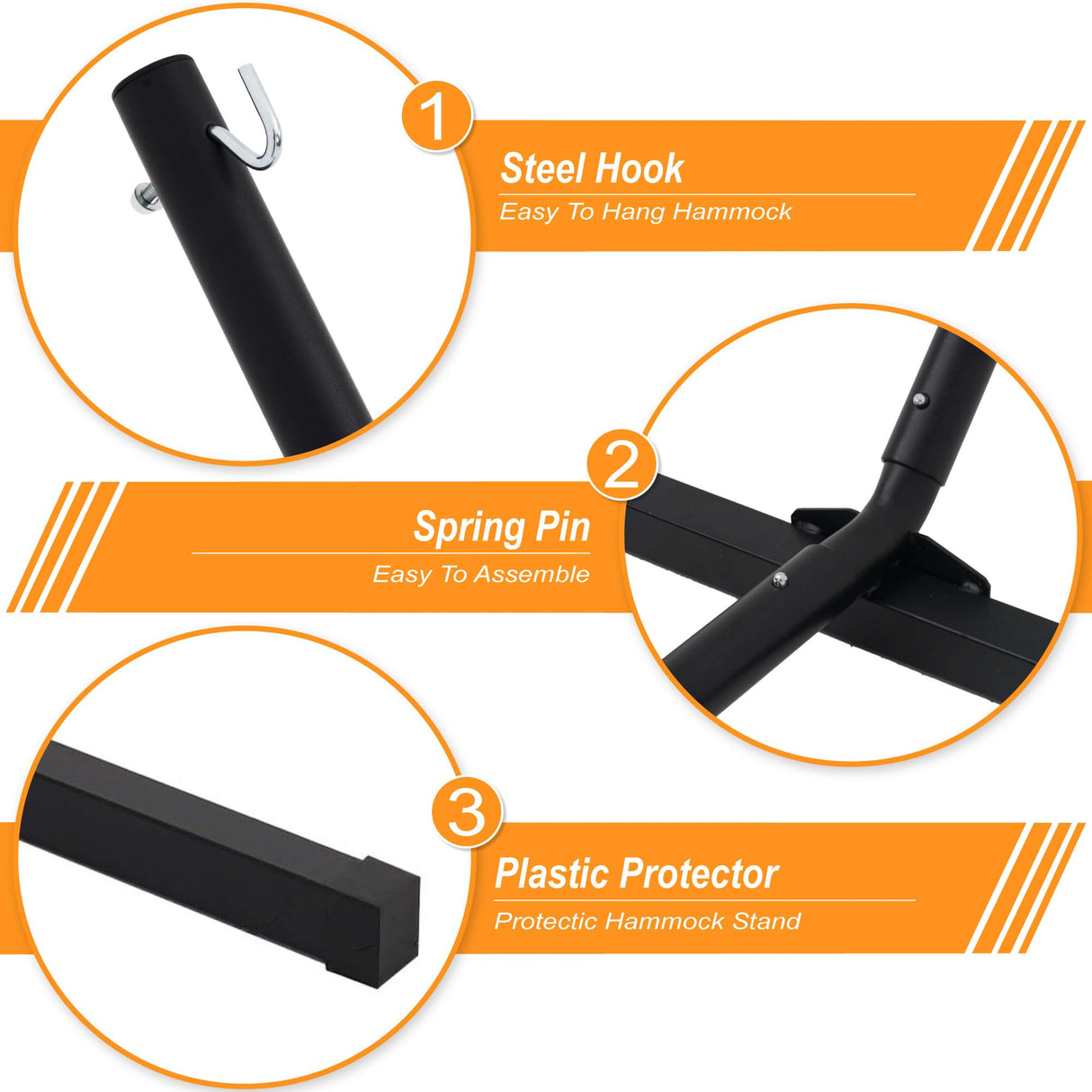 Lazy Daze Hammocks Quilted Fabric Hammock with 12 Feet Stand, 2 People Double Hammock with Stand for Outdoor Indoor Patio Garden Backyard, 450 lbs Capacity, Beige Lazy Daze Hammocks