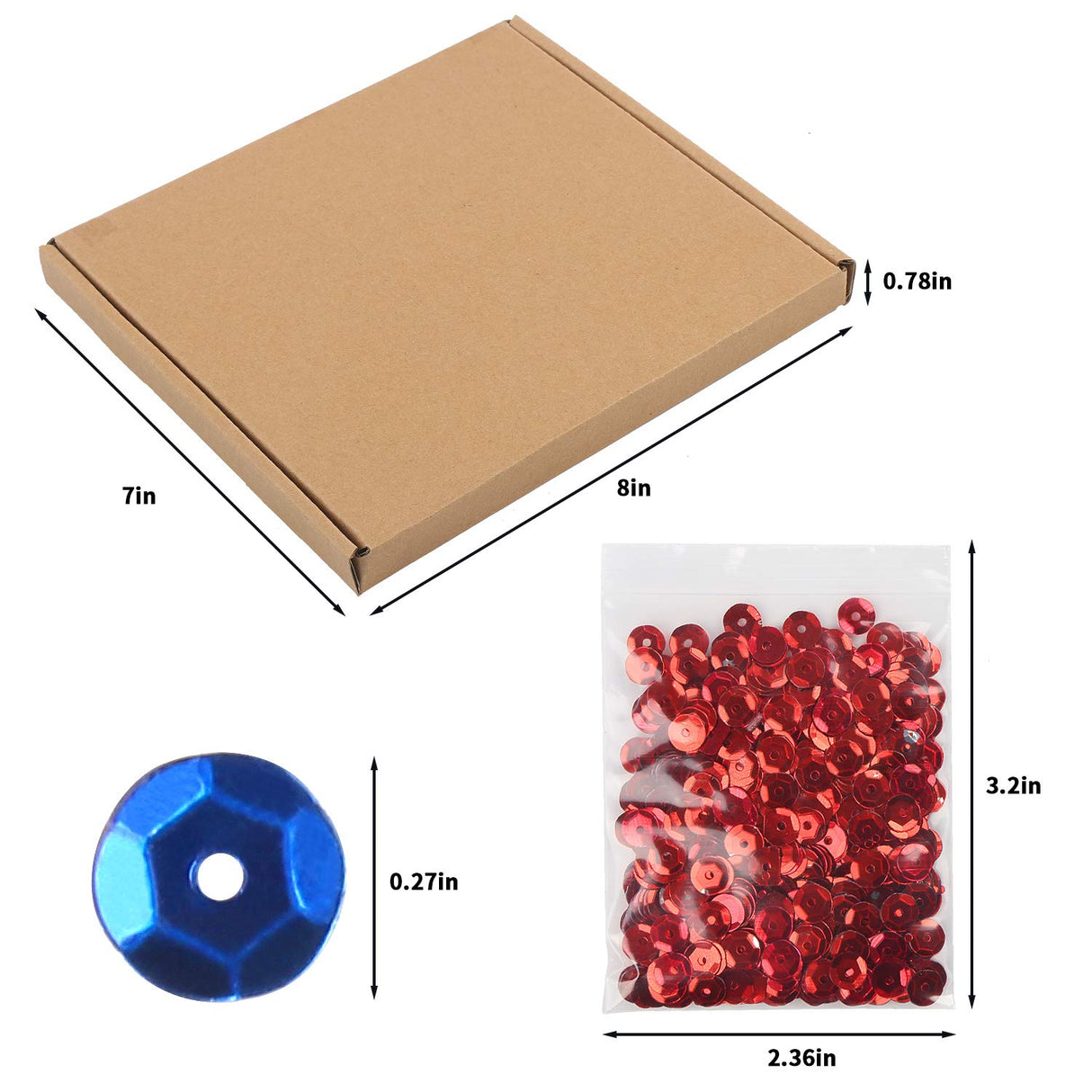 CCINEE 16000PCS Loose Sequins Bulk, 6MM Rainbow Round Cup Sequins for Sewing Embroidery Easter Egg Craft Nails Art Decorations CCINEE