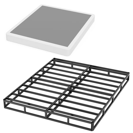 HusDream Queen Box Spring - 7 Inch High Profile, Strong Metal Frame With Fabric Cover, Anti-Noise Mattress Foundation, Easy Install (Queen Size) HusDream