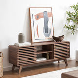 mopio Ensley TV Stand, Mid-Century Modern Television Stand for 55/60/65 inch TV, Farmhouse Entertainment Center with Storage, Media Console Credenza Table for Living Room, Bedroom (Walnut, 59" Tall) mopio