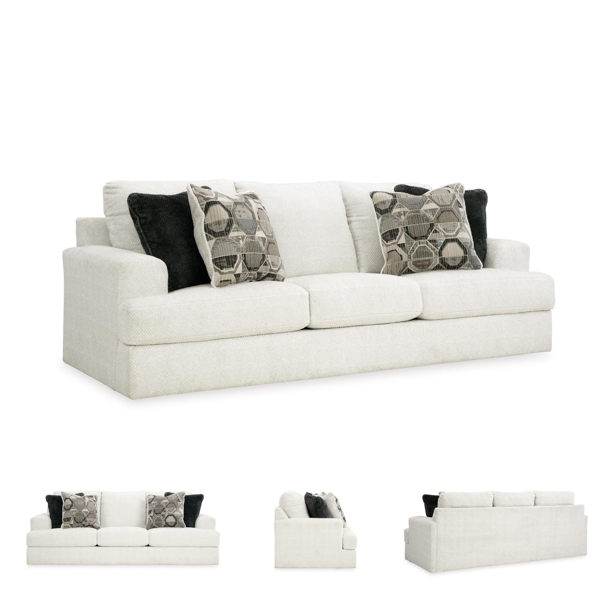 Signature Design by Ashley Karinne Coastal Sofa with Non-skid Legs, White Signature Design by Ashley