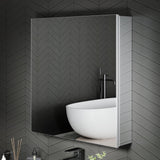 AZDHOME 24x26 Aluminum Alloy Frame Bathroom Medicine Cabinet Mirror,Recessed or Surface Mounted,Reversible L/R Door,Adjustable Shelves,Assembly Required AZDHOME