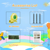 Black Inflatable Bounce House for Outdoor Halloween Decoration Party Backyard Wedding, PVC Halloween Inflatable Bounce House Castle for Kids with Blower(13FT*11.5FT*10FT) Inflantteble