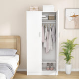 Panana 2 Door Bedroom Wardrobe Closet Bedroom Armoires Home Furniture for Storage (White) Panana