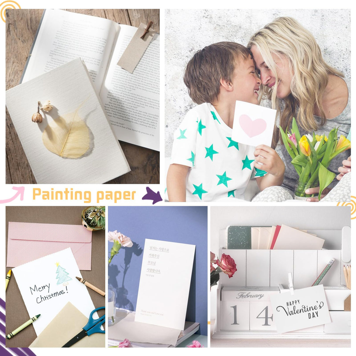 60 Sheets Watercolor Paper Bulk, 140 lb/300 GSM Cold Press Paper White Water Color Paper for Kids Child Students Adults Artists Watercolor Drawing Gift Cards(5 x 7 Inch) Prudiut