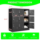 OPTYMIRA Metal Lockers for Employees 9 Doors,Office Storage Locker, Employee Steel Locker Cabinet with Lock,Staff Locker with Keys Storage Cabinet for Gym Home Office School Garage,Assembly Required OPTYMIRA