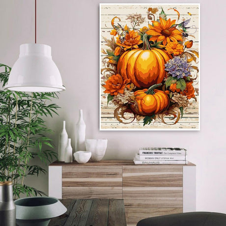 Eiazuiks Thanksgiving Paint by Number for Adults. Thanksgiving Paint by Numbers for Adults Beginner Drawing Paintwork with 3 Paintbrushes Paint Canvas Oil Painting Pumpkin 20” x 16” Eiazuiks