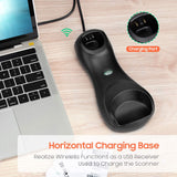 Tera Pro Series Wireless 1D 2D QR Barcode Scanner with Cradle Display Counting Screen Extra Fast Scanning Speed Ultra High Resolution Handheld Image Bar Code Reader for Warehouse Inventory HW0008 Tera