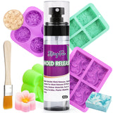 BlingFun Mold Release Spray for Candle Making & Epoxy - Uniform Coverage Fast Drying Non-Stick, Professional Grade Silicone Based Release Agent, Easy to Clean Extends Mold Life Blingfun