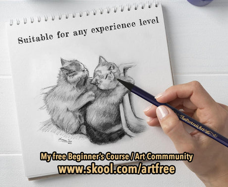 ThePortraitArt Artist Woodless Pure Charcoal Pencils - Ultra Soft and Dark – 6pc Set Equivalent to 28+ Regular Pencils – Smooth Consistency on All Drawing Papers ThePortraitArt