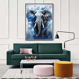 Zariocy 5D Diamond Art Kits for Adults Elephant, DIY Diamond Painting Art Oil Painting Style Round Full Drill Crystal Diamond Embroidery Paintings Arts Craft for Home Office Wall Decor 12x16 inch Zariocy