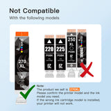E-Z Ink Compatible Ink Cartridge Replacement for Canon PGI-270XL PGI270XL PGI270 XL PGI-270 to use with MG6821 TS6020 MG6820 MG5720 TS5020 TS8020 TS9020 MG7720 Printer (Large Black, 4 Pack) E-Z Ink