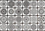 Kinteshun Mandala Painting Stencil Reusable Laser Cut Rock Painting Drawing Template Floor Wall Tile Fabric Furniture Stencils DIY Kit for Decoration (Small Size,5X5") Kinteshun