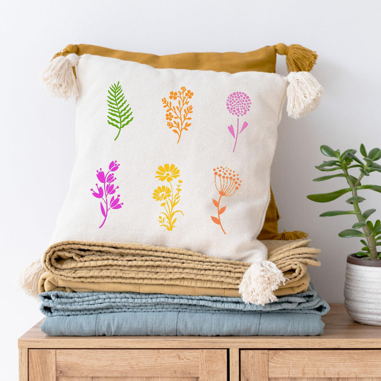 DZXCYZ 32 Pcs Wildflower Stencils for Painting on Wood, Reusable Flower Leaf Stencils Plastic DIY Craft Drawing Templates Set for Wall Paper Canvas Home Decor DZXCYZ