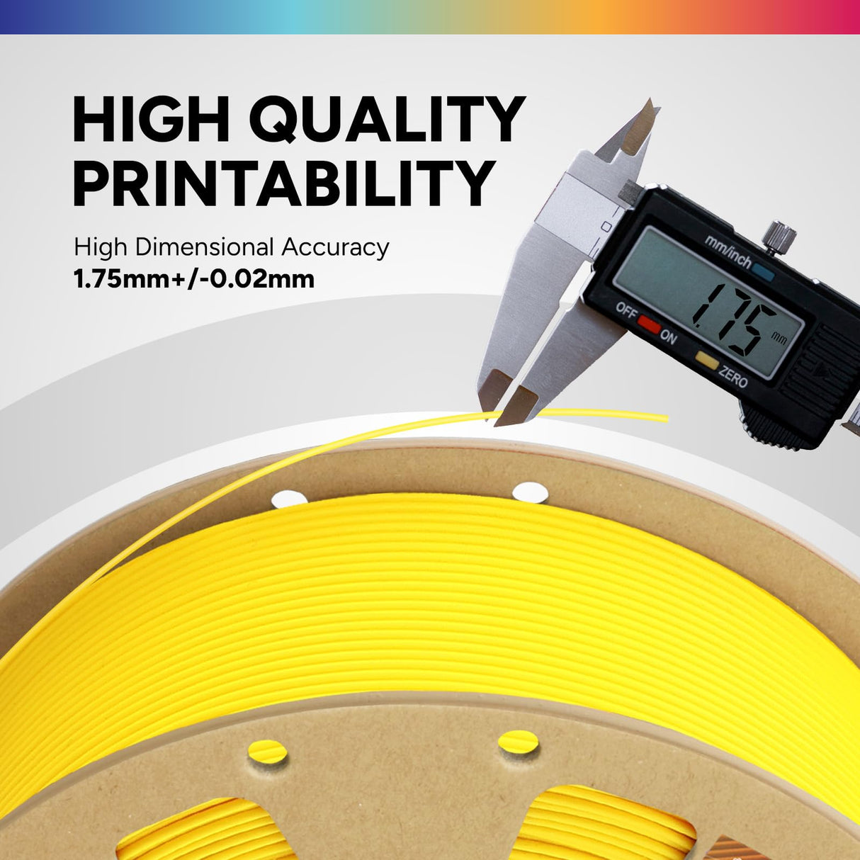 OVERTURE PLA Filament 1.75mm, Neatly Wound 3D Printer Filament 1kg Spool (2.2lbs), Dimensional Accuracy +/- 0.02 mm, Fit Most FDM 3D Printers (Lemon Yellow) OVERTURE