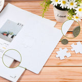 13 Sheets Blank Puzzles Blank White Jigsaw Puzzles Sublimation Puzzle Craft for Boys Girls Decoration, DIY Invite, Photo Heat Transfer, 20 Pieces, 7.87 x 5.51 Inch Gejoy