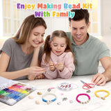 LZOUOWO 5300 Clay Beads Bracelet Making Aesthetic Kit, Polymer Heishi Preppy Letter Beads for Friendship Bracelet, Pearl Disc Beads Charms for Jewelry Making, DIY Creative Gift for Girls 8-12 Teens LZOUOWO