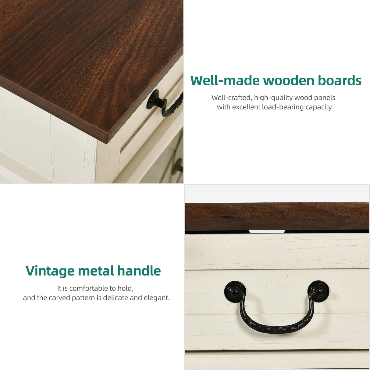 YITAHOME Television Stand for 65/55 Inch TV, Farmhouse TV Stand with 9 Drawers, Adjustable Shelves and Tempered Glass Doors, Entertainment Center TV Media Console for Living Room, Antique White YITAHOME