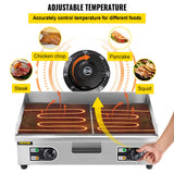 VEVOR 30" Commercial Electric Griddle 3000W Electric Countertop Griddle Non-Stick Restaurant 110V Teppanyaki Flat Top Grill Stainless Steel Adjustable Temperature Control 122°F-572°F (NO PLUG) VEVOR