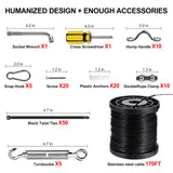 BLIKA Globe String Light Suspension Kit, Outdoor Light Guide Wire, 170FT Coated Stainless Steel 304 Rope, String Light Hanging Kits BLIKA