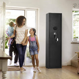 Greenvelly 8-12 Gun Safe for Rifles and Pistols,Quick Access Rifle Gun Safe with Password Lock, Long Gun Cabinet with Shelves and Pockets for Home,Office(No Assembly Required) Greenvelly