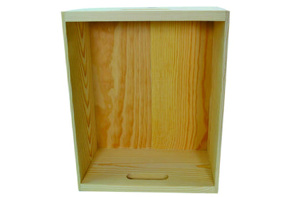 Wooden Pine Box with Handholes - WoodArtSupply