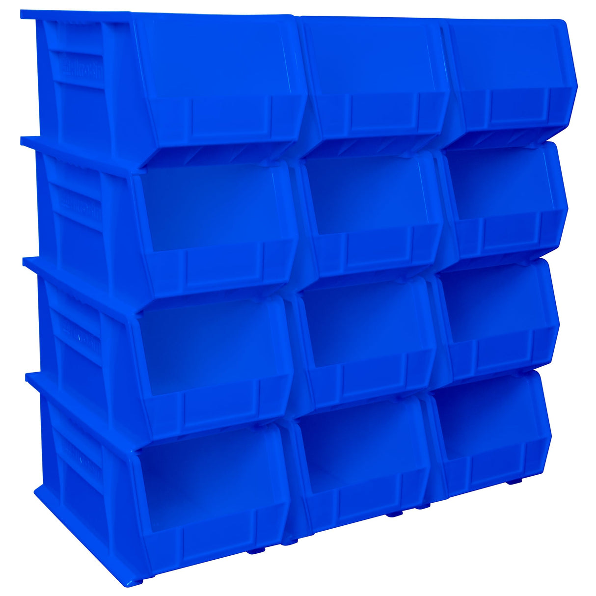 Akro-Mils 30240 AkroBins Plastic Storage Bins, Space-Saving Stackable Bins for Garage, Pantry, Craft Organization, 15-Inch x 8-Inch x 7-Inch, Blue, 12-Pack Akro-Mils