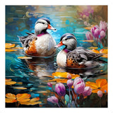 hill froeistung 5D Colorful Bird Diamond Art Painting Kits for Adults,Lake,Flower Diamond Art for Beginners, DIY Full Drill Mallard Duck Diamond Art Painting(12X12 inch) hill froeistung