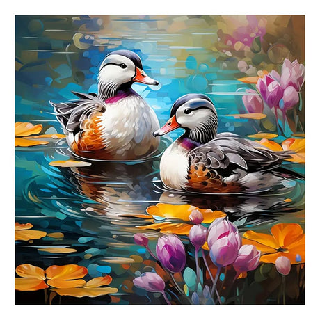 hill froeistung 5D Colorful Bird Diamond Art Painting Kits for Adults,Lake,Flower Diamond Art for Beginners, DIY Full Drill Mallard Duck Diamond Art Painting(12X12 inch) hill froeistung