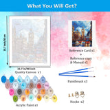 Artunion Big Ben Paint by Numbers Kit for Adults,London City Street Paint by Number Kits, DIY Oil Painting Paint by Number Kits on Canvas Arts Craft for Home Wall Decor 16x20 Inch Artunion