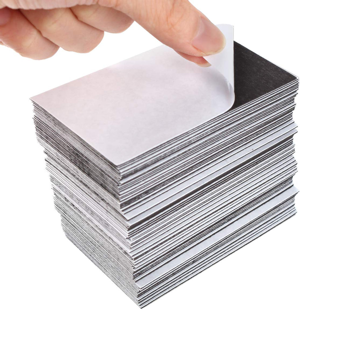 100 Pack 2 x 3.5 inch Business Card Magnets Peel and Stick Adhesive Magnetic Backings Magnet Strong Magnet Blanks Sheets Printable Magnetic Sheet for Dies Storage Saganizer