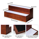 B4Life LED Lighted Liquor Bottle Display Shelf, 2 Tier 16 Inch LED Bar Shelves for Liquor Bottles, Bar Bottle Display Shelf, Lighted Liquor Shelf, Bar Lights for Liquor Shelves B4Life