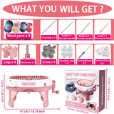 Sentro Knitting Machine, 48 Needles Smart Knitting Crochet Machine with Row Counter for Adults and Beginners, Automatic Circular Weaving Spinning Knitting Loom Machine Kit for Hat,Socks,Scarves,Gloves Cyandream