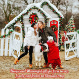 Personalized Barn Christmas Ornaments 2022 - Wood Cow Barn Ornaments for Christmas Tree - Farmhouse Ornaments, Mooey Christmas Farmer Farm Life Animal Lover Gift for Family Xmas Decorations V-DECORPARKS