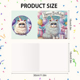 6-Pack Pets Birthday Diamond Painting Greeting Card Kits, Special Shaped Diamonds Painting, DIY Handcraft for Relatives and Friends with Wishes,Unique Design Crafting for Birthday Cards Focart